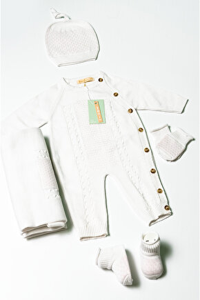 Yeni Doğan 5li Örme Triko Tulum Set