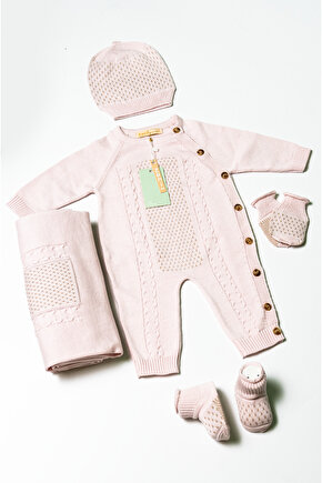 Yeni Doğan 5li Örme Triko Tulum Set