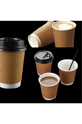 KARTON BARDAK 14 OZ ÇİFT KAT DOUBLE WALL KRAFT 500 ADET