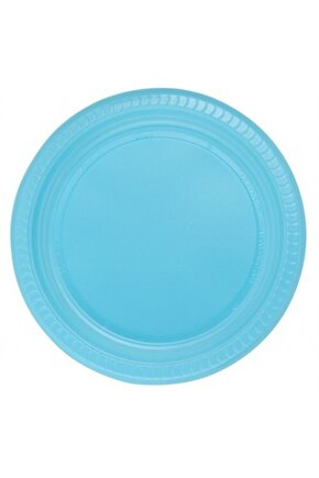 Açık Mavi Plastik Tabak 25 Adet
