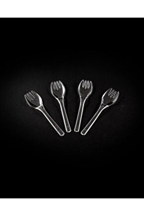 Plastik Mini Çatal 250 Adet (1 Paket)