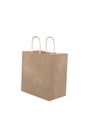 Burgu Saplı Kraft Kağıt Çanta 31x12x41 cm - 25 Adet
