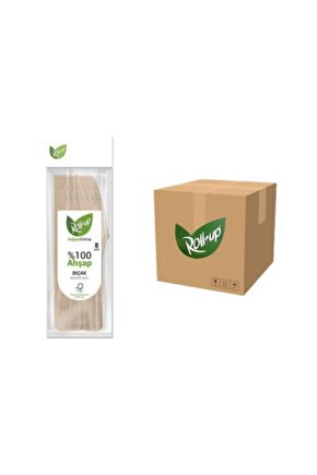 Doğaya Dönüş Ahşap Bıçak 8li (1 Koli 12 Paket)