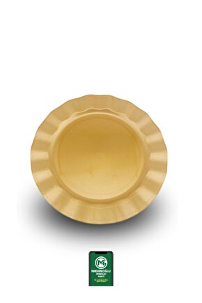 Tabak Mika Sert 26 cm Gold 6lı