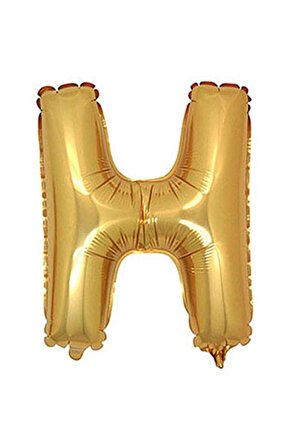 H Harf Gold Folyo Balon Harfli Balon 100 Cm Dev Boy