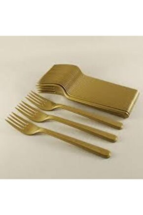Parti Çatal Plastik Gold 25 Li Pk