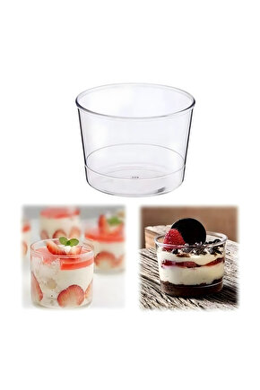 Kristal Tatlı Silindir Kase 250 ML 30 Adet