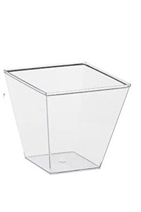 5x6 Cm Küçükkkkkkkkkkkk Boyuna Dikkat Edin Prizma Mika Plastik Sunum Kabı Kübik Kase 120 Cc **25**