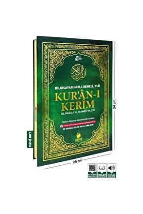 Türkçe Okunuşlu Kuranı Kerim Ve Meali Üçlü- Cami Boy Merve Yayınları