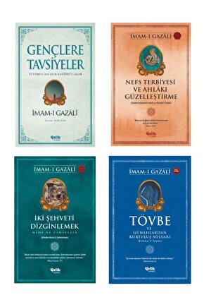 Imam-ı Gazali Seti Gençlere Tavsiyeler - Nefs Terbiyesi - Iki Şehveti Dizginlemek - Tövbe 4lü Set