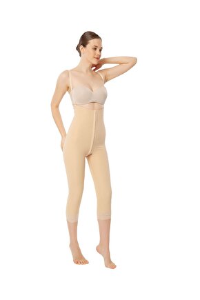 Ref 121 Agraflı Askılı Göğüs Altı - Diz Altı Liposuction Korse