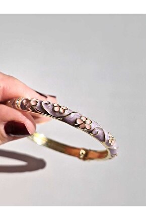 Mor Renkli Mineli Kelepçe