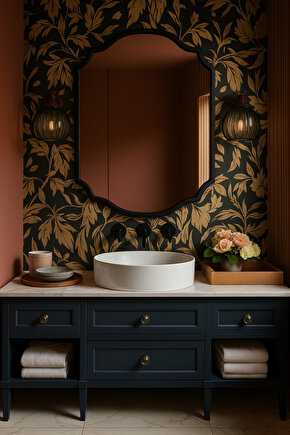 80x60 cm Çerçeveli Dekor Ayna  Banyo Aynası  Konsol Aynası