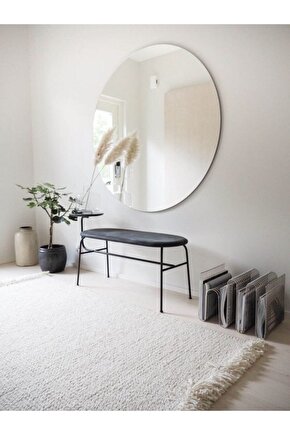 90 Cm Dekoratif Yuvarlak Duvar Aynası Makyaj Aynası ( 90 Cm Çap )