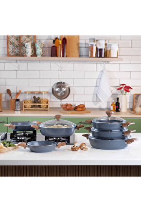 Fiesta Seramik Basık Tencere 24 Cm-Siyah