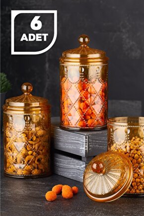 Barocco Akrilik Baharatlık Ve Saklama Seti Bal Köpüğü 6 Adet