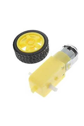 4lü Motor Ve Tekerlek Seti 6v 250rpm