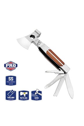 WP383001 12 IN 1 Çok Fonksiyonlu Profesyonel Mini BaltaÇekiç Alet Seti + Taşıma Kılıfı