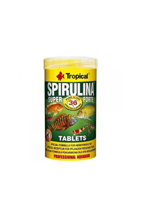 Spirulina Süper Forte Tablet Yoğun Spirulina İçerikli Tablet Balık Yemi 50 Ml 36 Gr