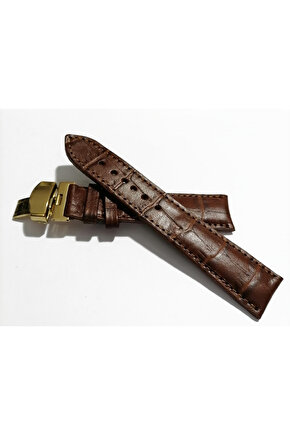 &Hertür Saate &Uygun  Kelebek  Toka  24 MM  kahve kordon   (193)  altın  toka