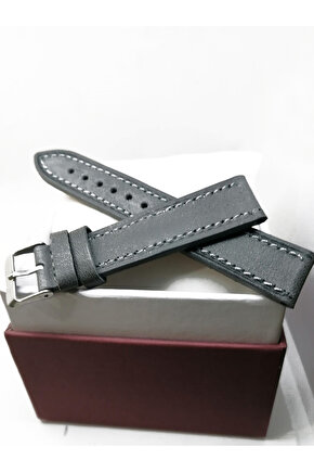 &Her Saate Uyumlu Hakiki  Deri Saat Kordonu 22   mm  (40)