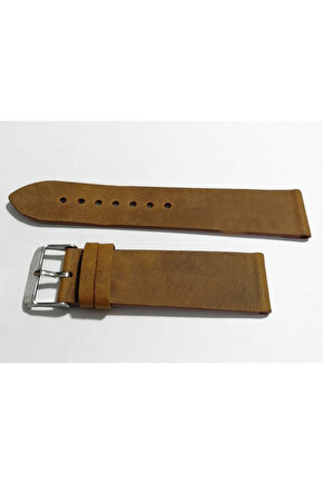 &Her Saate Uyumlu Hakiki Grizi Deri Saat Kordonu 22mm  (32)