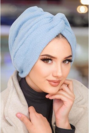 Bebe Mavi Kışlık Hazır Burgu Bone