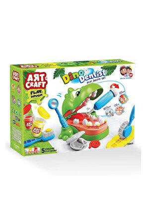 Dinozor Dişçi Oyun Hamur Set