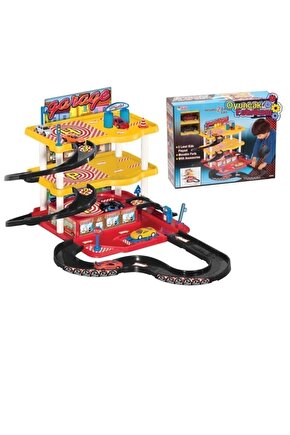 Oyuncak Otopark Garaj Oyun Seti Pisti 3 Katlı 2 Metal Araba