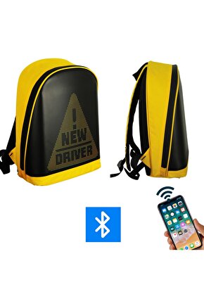 Led Ekranlı Motorsiklet Çantası Bluetooth APP Kontrollü Okul Sırt Çantası Gift Yazı Resim Pixell