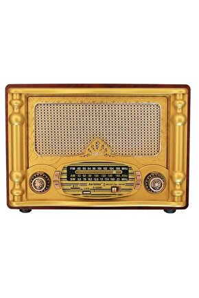 Büyük Boy Nostaljik Radyo Bluetooth Sd Kart Usb Girişli Kablosuz Hoparlör