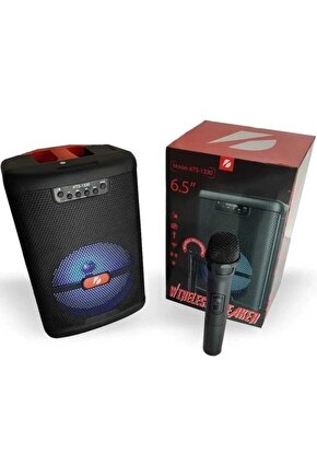 Kablosuz Mikrofonlu Bluetooth Hoparlör Led Işıklı Sd Kart Fm Usb Ve Mikrofon Girişi Speaker