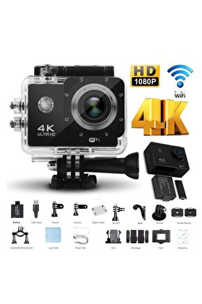 Wifi Li Aksiyon Kamera 4k Ultra Hd 1080p Spor Dalış Motorsiklet Kask Kayak Doğa Avcı Kamerası