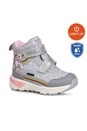 Unicornie Işıklı Su Geçirmez Bebek Gri Bot