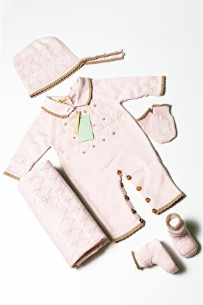 BABY Yeni Doğan 5li Örme Triko Tulum Set