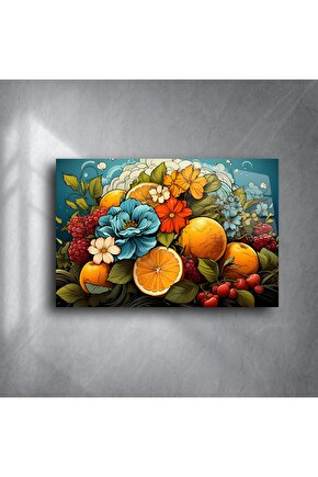 Modern cam mozaik meyve çiçek tablo