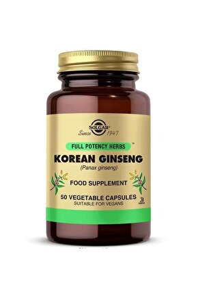 Korean Ginseng (Panax Ginseng) 50 Kapsül