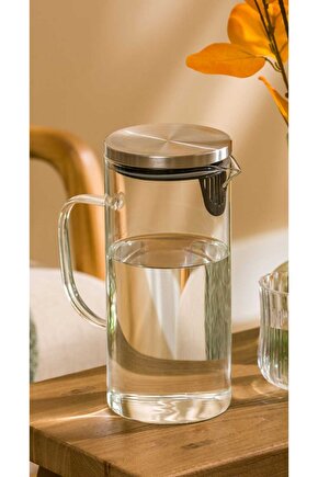 LCW HOME Renksiz Metal Kapaklı Cam Sürahi 1400 ml