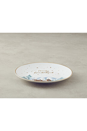 Winter Wonderland New Bone China Pasta Tabağı Gold