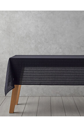Lush Pamuk Masa Örtüsü 140x200 cm Siyah
