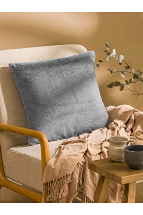 LCW HOME Bej Kürklü Kırlent Kılıfı 45x45 Cm