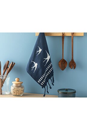 Navy Mare Pamuk Kurulama Bezı 40x60 Cm Lacivert