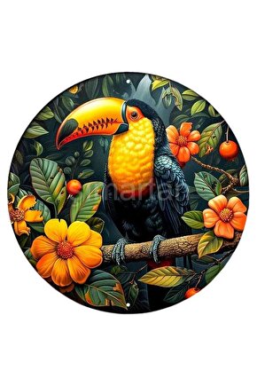 Şans Getirdiğine İnanılan , Uğurlu Tukan Kuşu Duvar Süsü, Dekoratif Duvar Süsü