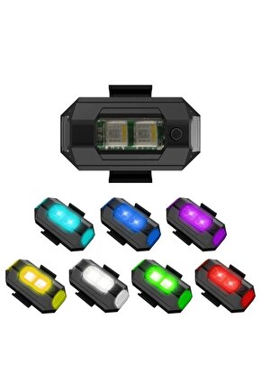 7 Renk Mini Led Şarjlı 45w Dron Scooter Bisiklet Motosiklet Araba Çakarlı Led Uyarı Işığı