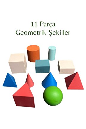 11 Parça Geometrik Şekiller Eğitici Geometrik Şekiller İlkokul ve Okul Öncesi Eğitici Matematik Seti