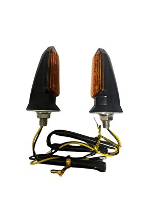 Motosiklet Sinyal Lamba Üniversal 12V Sarı Cam Sarı Led 2Li