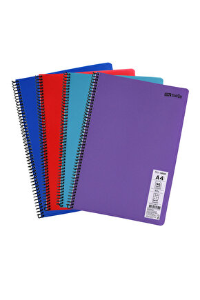 Flex Neon A4 Defter 96 Yaprak 2 Kareli 2 Çizgili Defter Seti