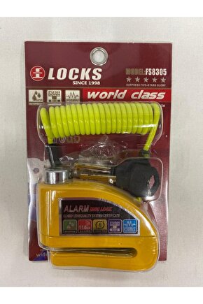 Class Locks 110 Db Sarı Alarmlı Disk Kilidi