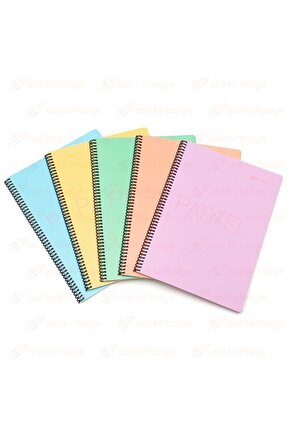 Flex Spiralli Pp Kapak A4- 120 Yaprak Çizgili Defter Pastel Renkler