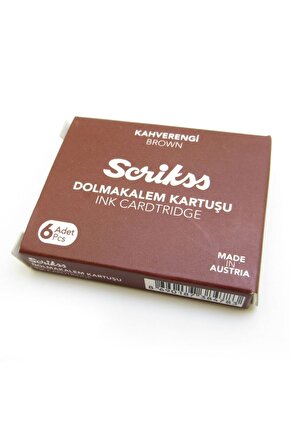 Scrıkss Dolmakalem Kartusu Kahverengı 6 Lı